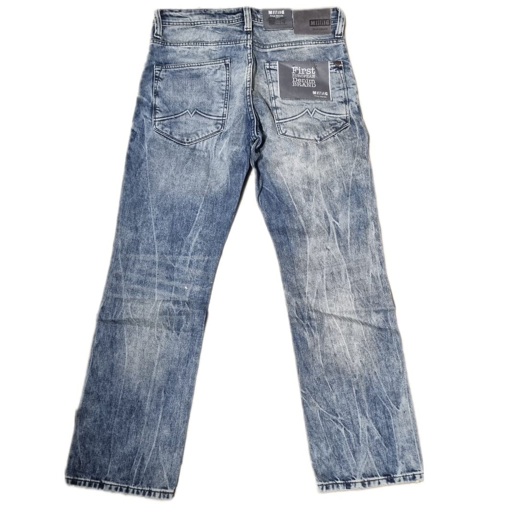 MUSTANG Herren Jeans Michigan Straight W33 L32 Blau Regular Fit Medium Rise BR2E