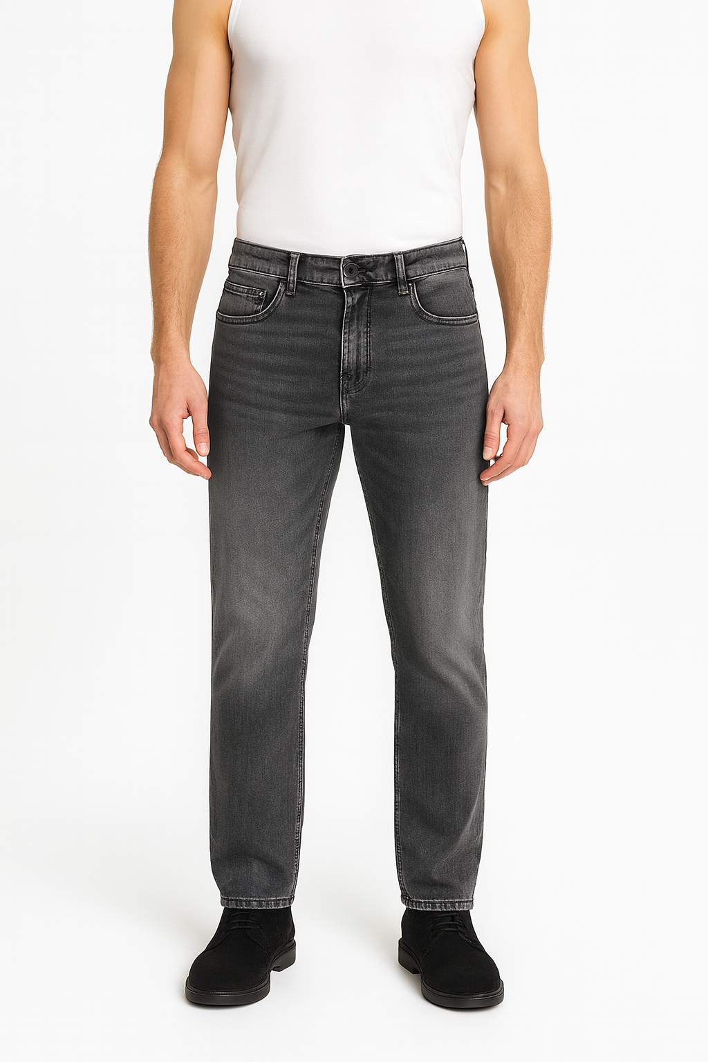 Mustang Herren Jeans Tramper Grau Slim Straight 1005712 – W33 W34 W35 W36