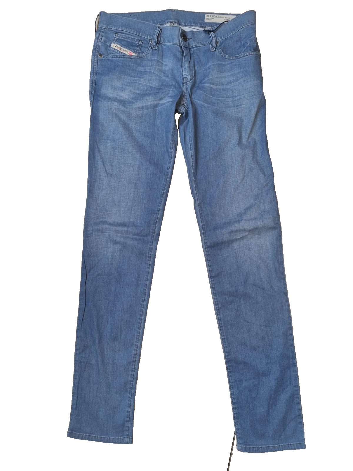 DIESEL Damen Jeans Getlegg 00CSDN0660C W28 L32 Blau | Slim Stretch | Dünner Stof