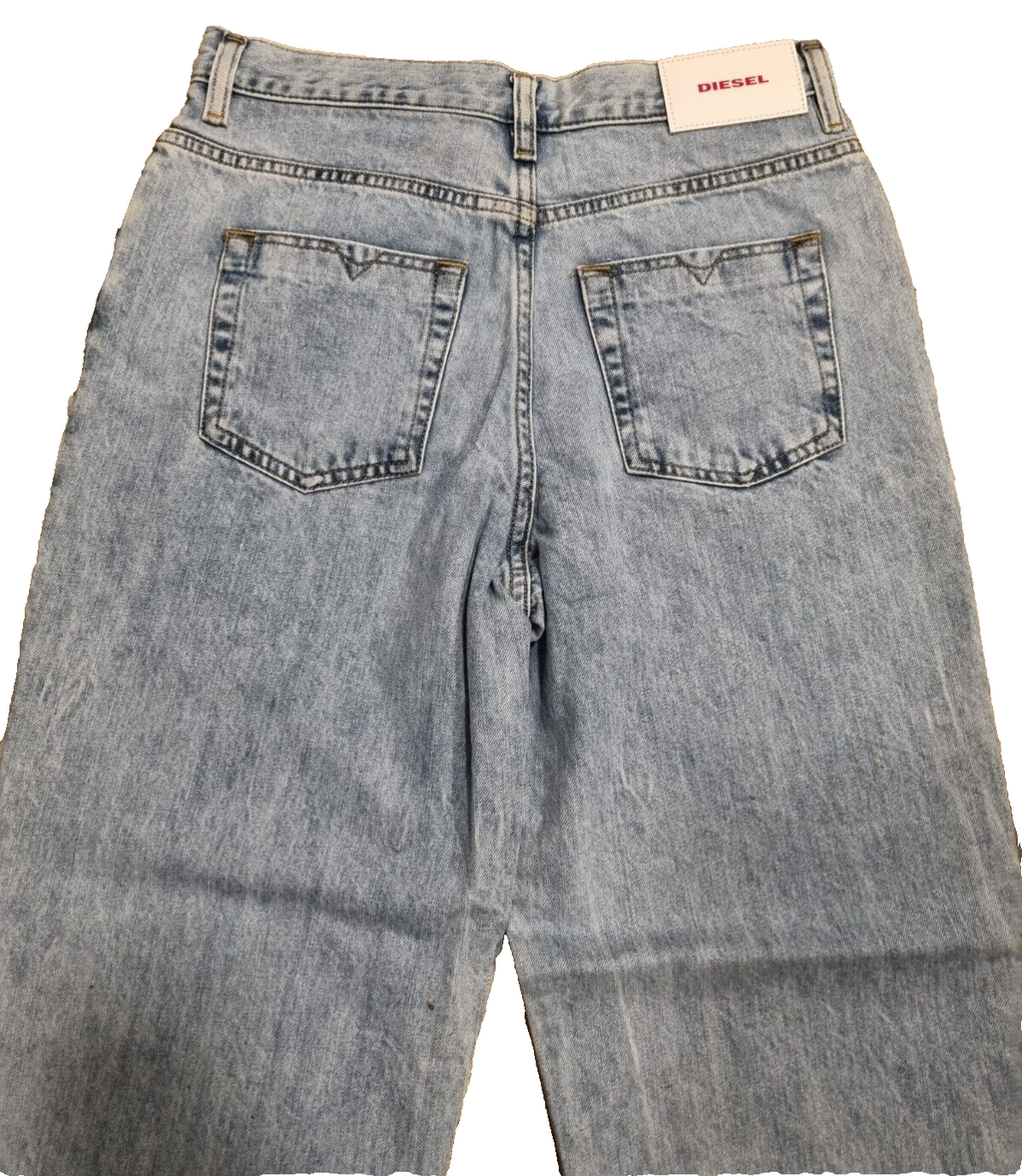 DIESEL Damen Jeans Hose NICLAH W25 L32 Blau 084RE High Waist Regular Straight E6