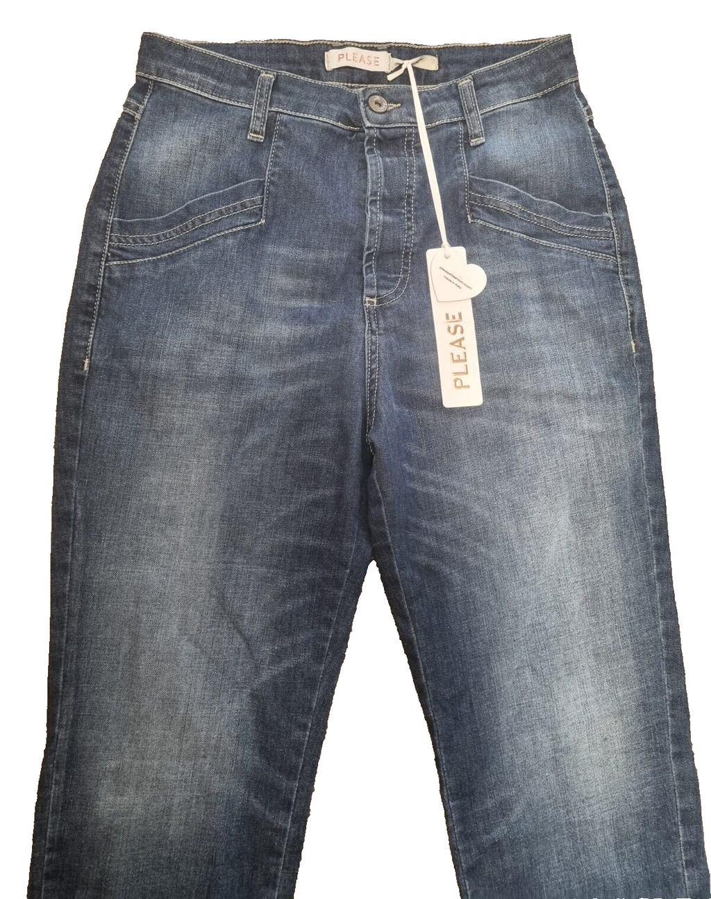 Please Damen Jeans PON1BQ2E25 Größe S Blau – Slim Fit, Baumwolle