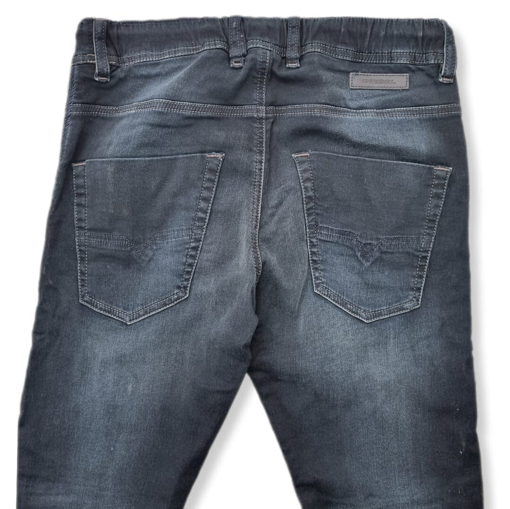 Herren Jeans DIESEL JoggJeans Sweat Pants W26 - Blau Schwarz Denim mit Kordelzug