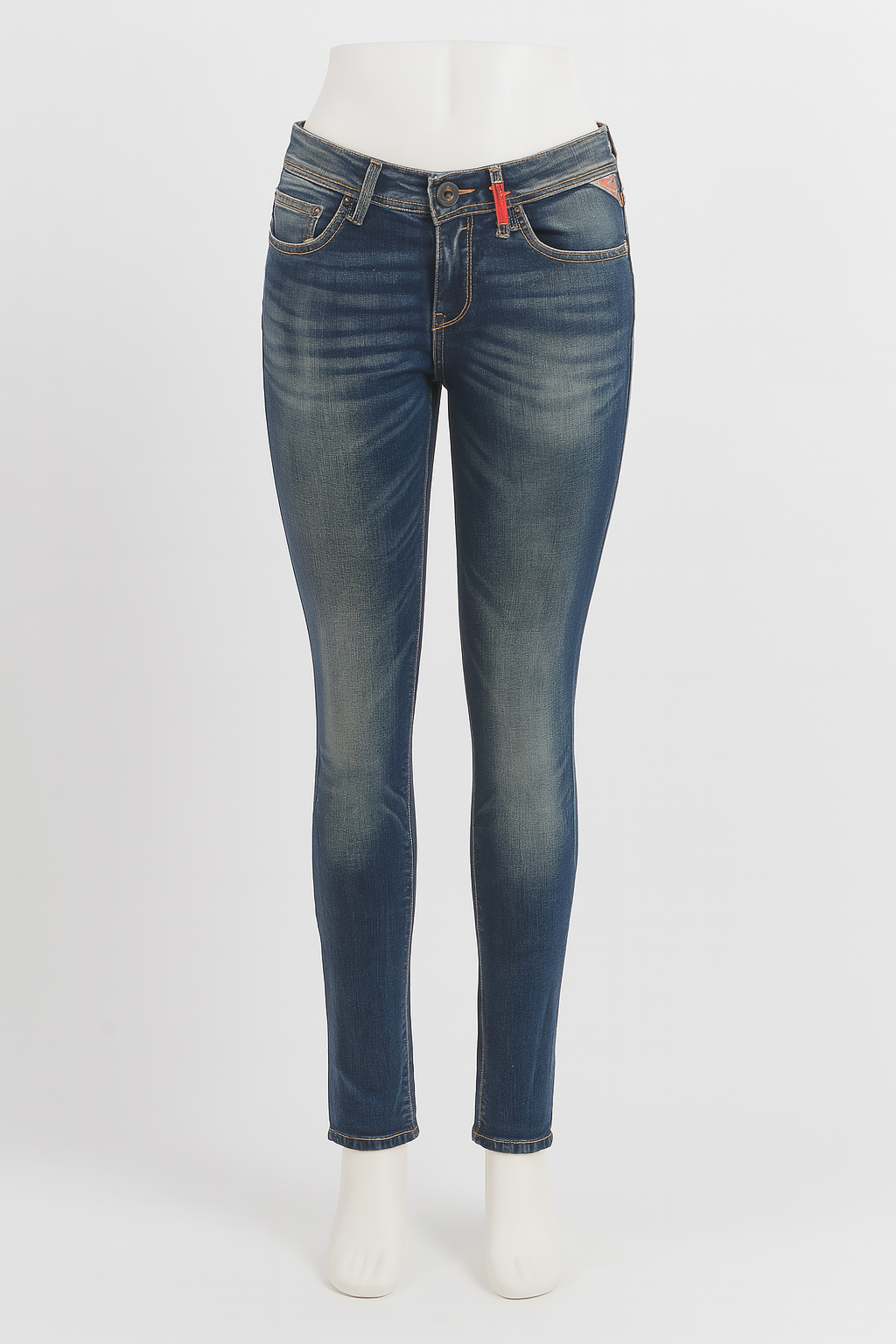 Replay Damen Jeans Anne W28 L34 Blau | Slim Fit | WX645 Stretch Denim K9
