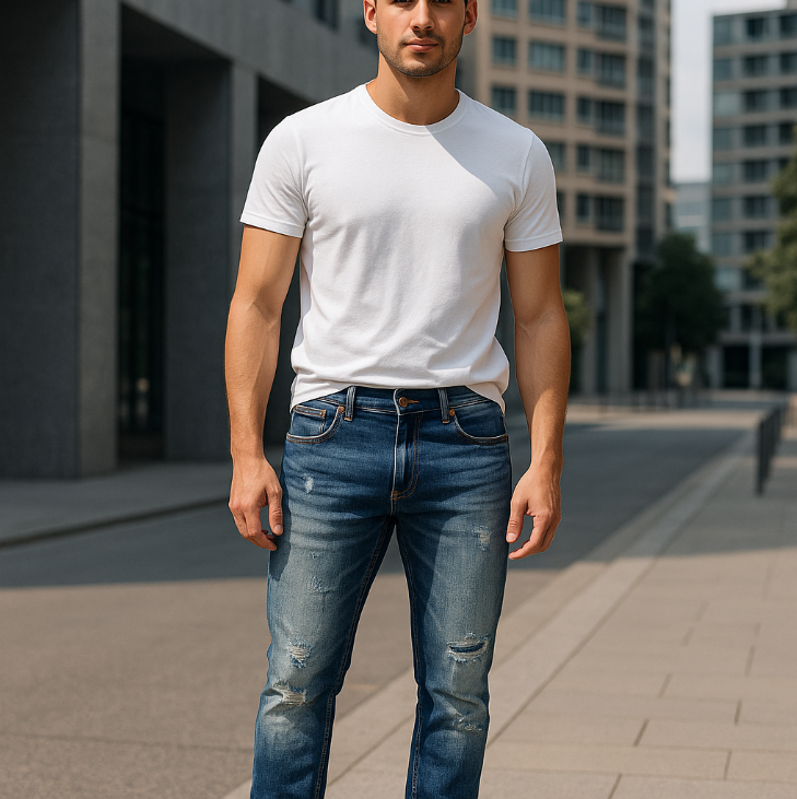 REPLAY Herren Jeans Anbass M914F W32 L34 Slim Fit Denim Blau SLR4B1