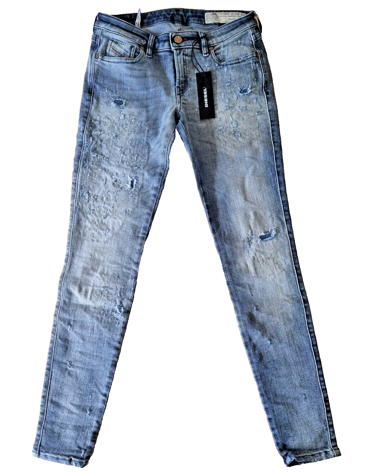 DIESEL Damen Jeans Gracey W25 L30 | Super Slim Skinny Low Waist Stretch Blau E6