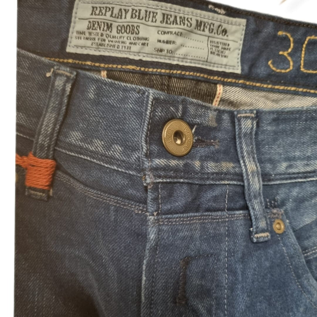 Replay Herren Jeans Masig MA919 – Slim Fit Tapered – Blau W30 W31 W32