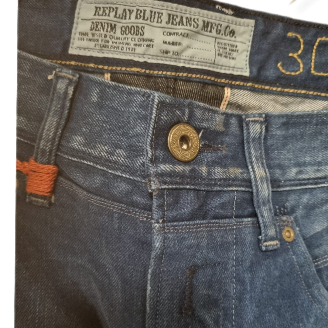 Replay Herren Jeans Masig MA919 – Slim Fit Tapered – Blau W30 W31 W32