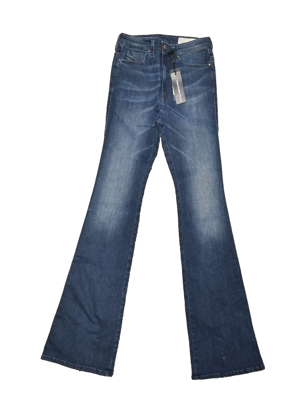 DIESEL Damen Jeans Skinzee Flare H W25 L32 Super Slim Flare High Waist Blau T15