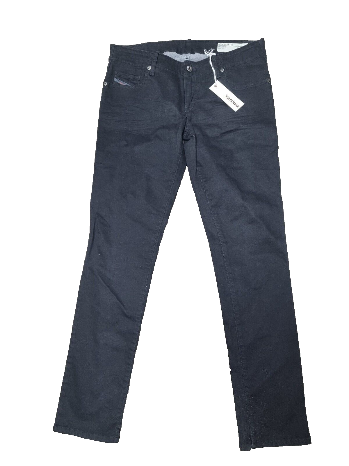 DIESEL Damen Jeans Grupee W32 L30 Schwarz | Super Slim Skinny Low Waist T1-4