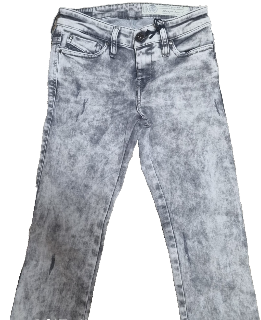 DIESEL Damen Jeans Skinzee-Low-C 00SY3Q 0679S Grau Stretch Super Slim W23 L30 M4