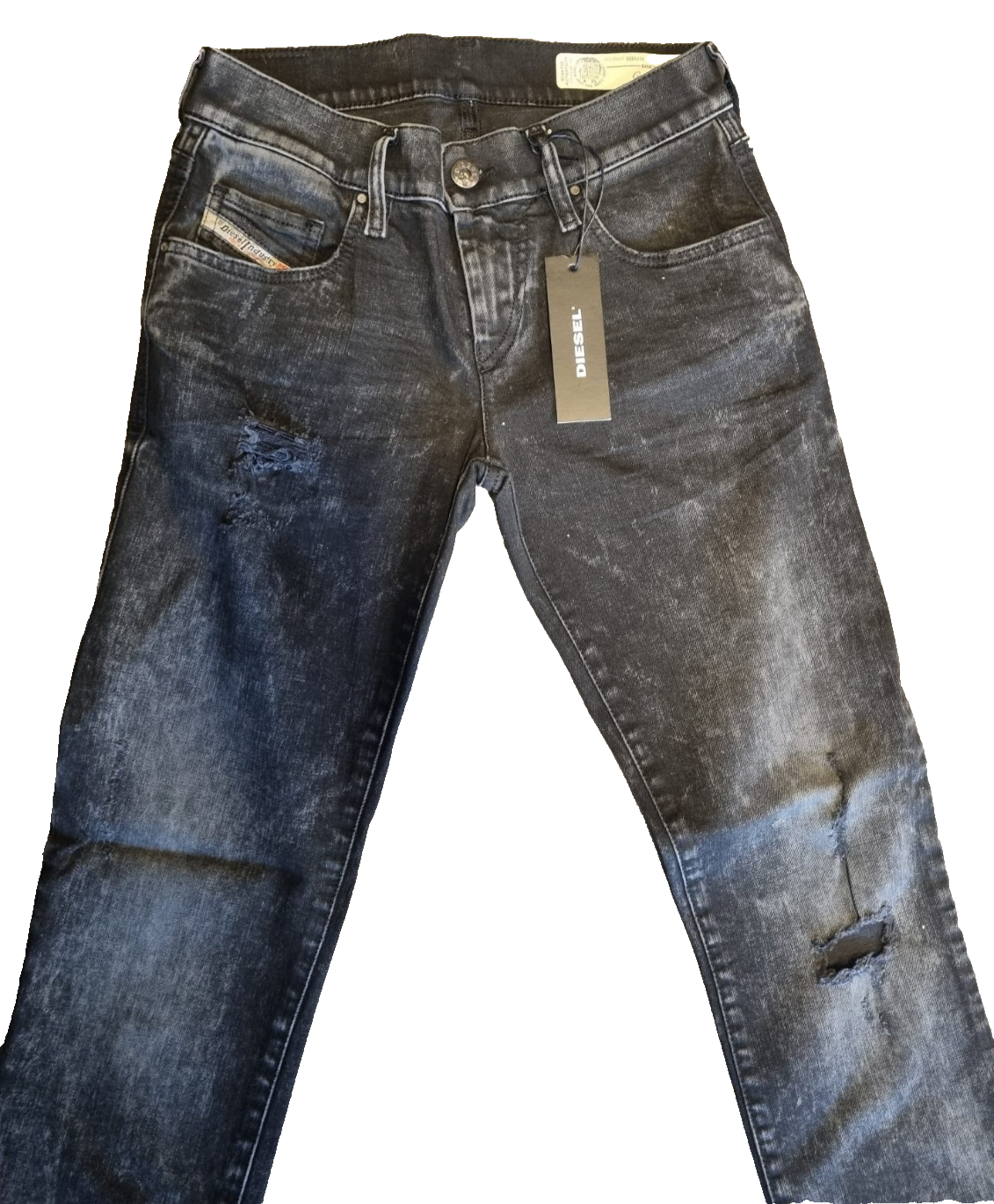 DIESEL Damen Jeans Grupee-RS Super Skinny Schwarz Sonderangebot W24 W25 W26 W31