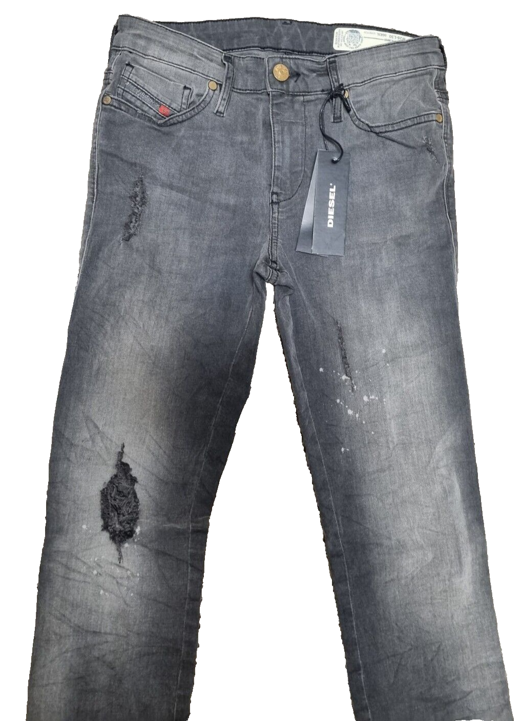 DIESEL Damen Jeans Skinzee Super Slim Skinny Regular Waist Grau W26 L30 SLR4B1