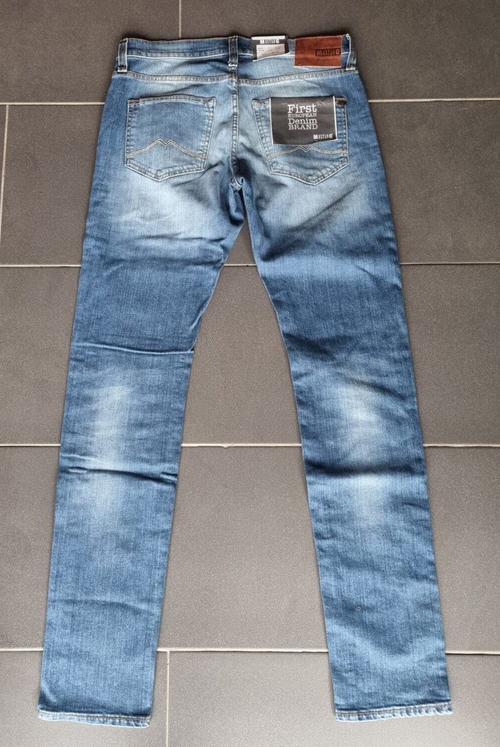 MUSTANG Herren Jeans Oregon Tapered W32 L36 Slim Low Tapered Blau Jeanshose BR1E