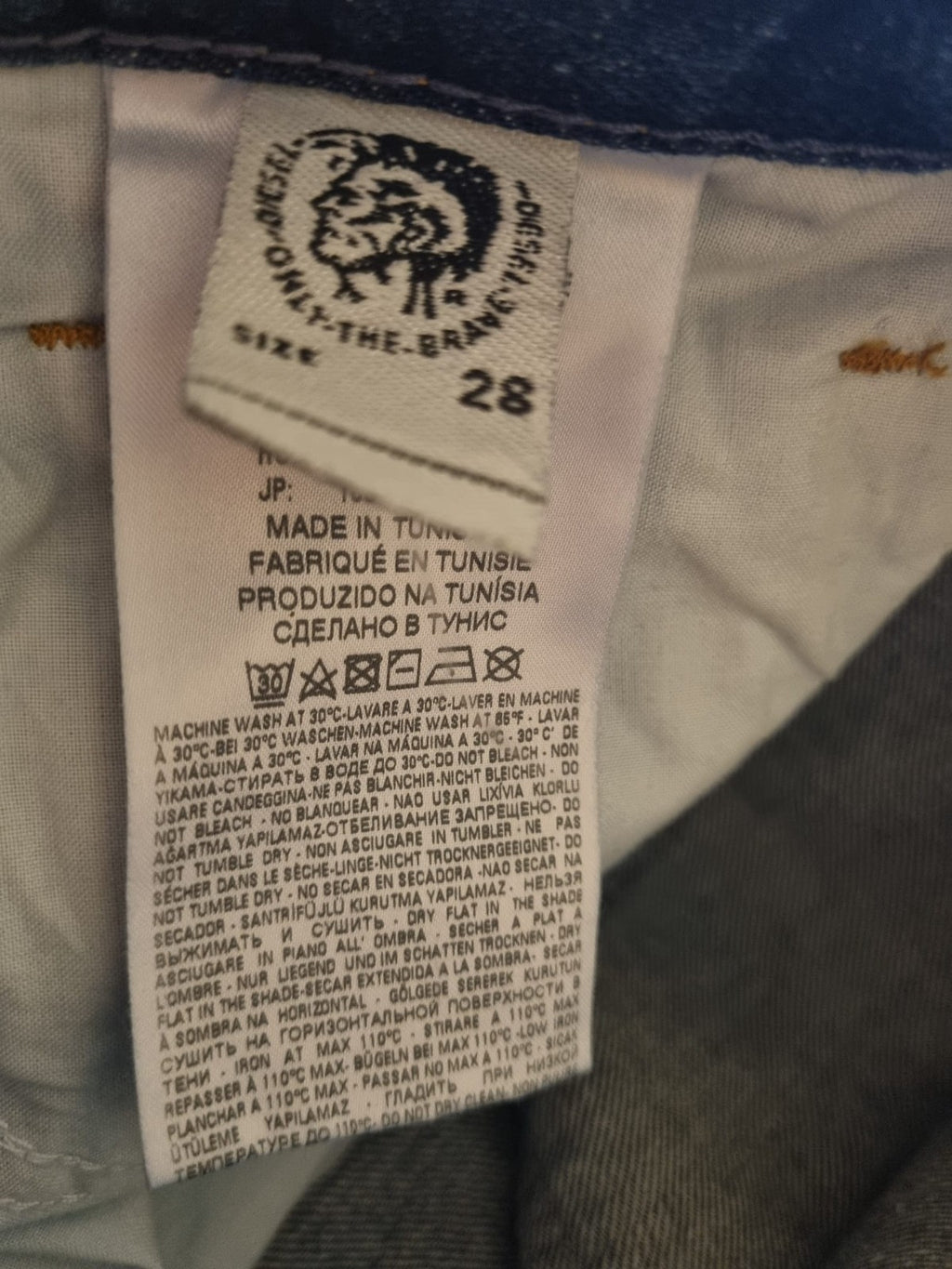 DIESEL Damen Jeans Widee High Waist Regular Straight Blau W28 L30 Stretch