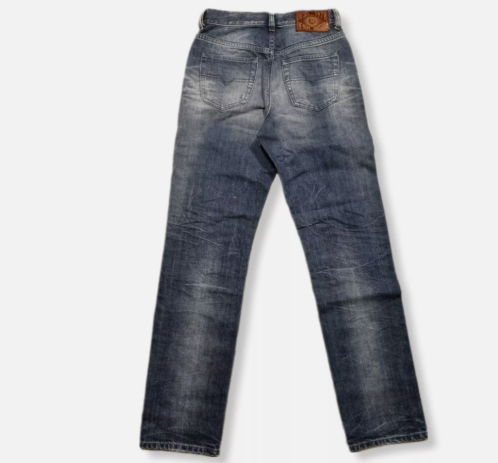 DIESEL Damen Jeans Kameron W25 L32 Boyfriend High Waist Blau 100% Baumwolle PL1C