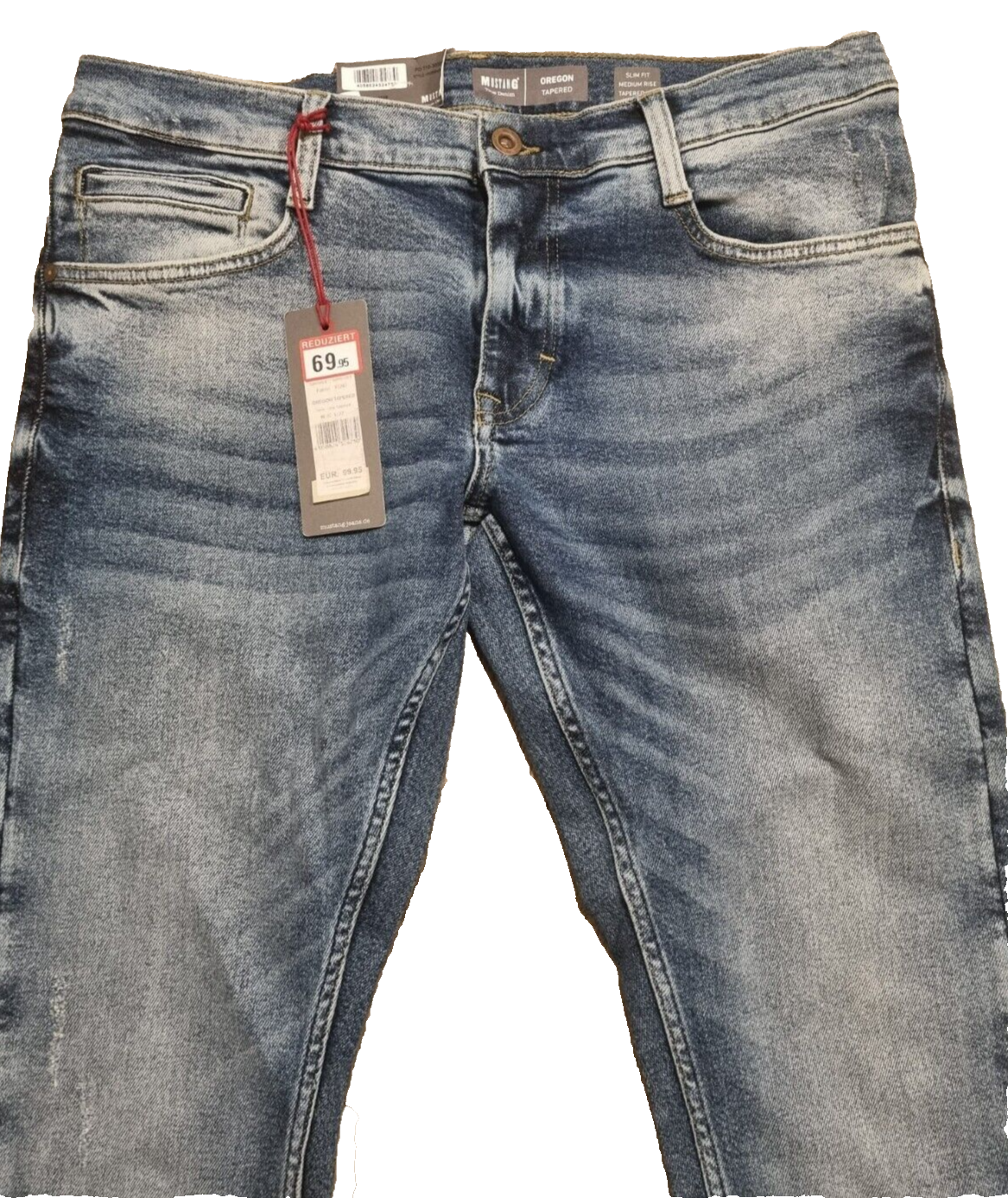 MUSTANG Herren Jeans Oregon Tapered Slim Fit Blau Modell 1005684 Stretch SLR6C3