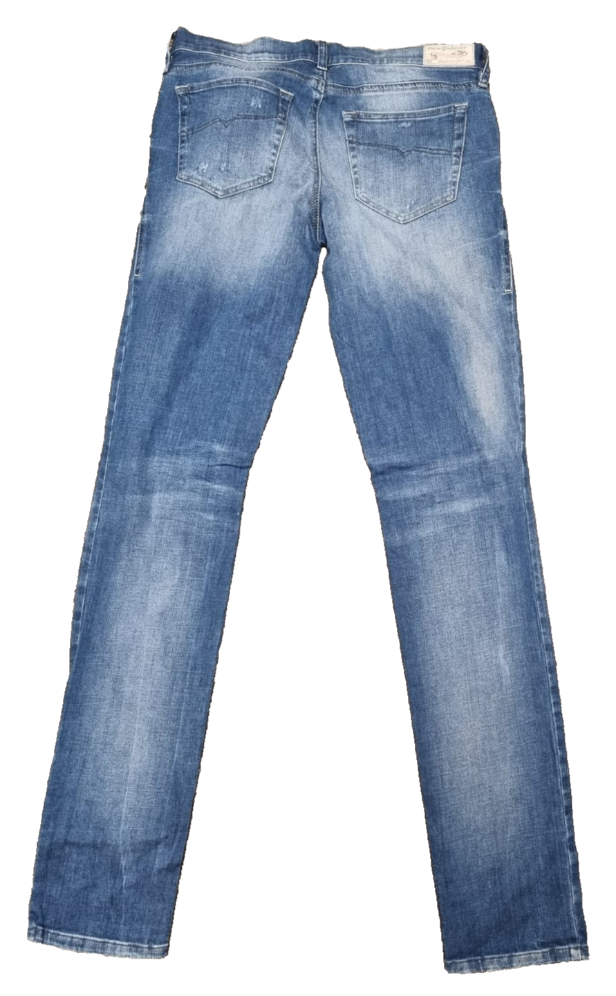 DIESEL Damen Jeans GRUPEE W30 L34 Blau Super Slim Skinny Low Waist Stretch K2