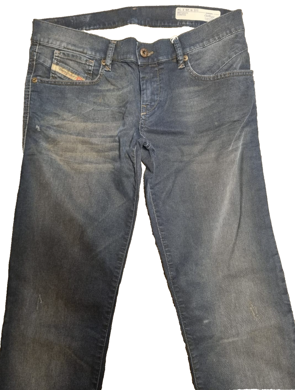 DIESEL Damen Jeans GETLEGG Slim Skinny Low Waist Grau 00CSDP0607Y W28 L34