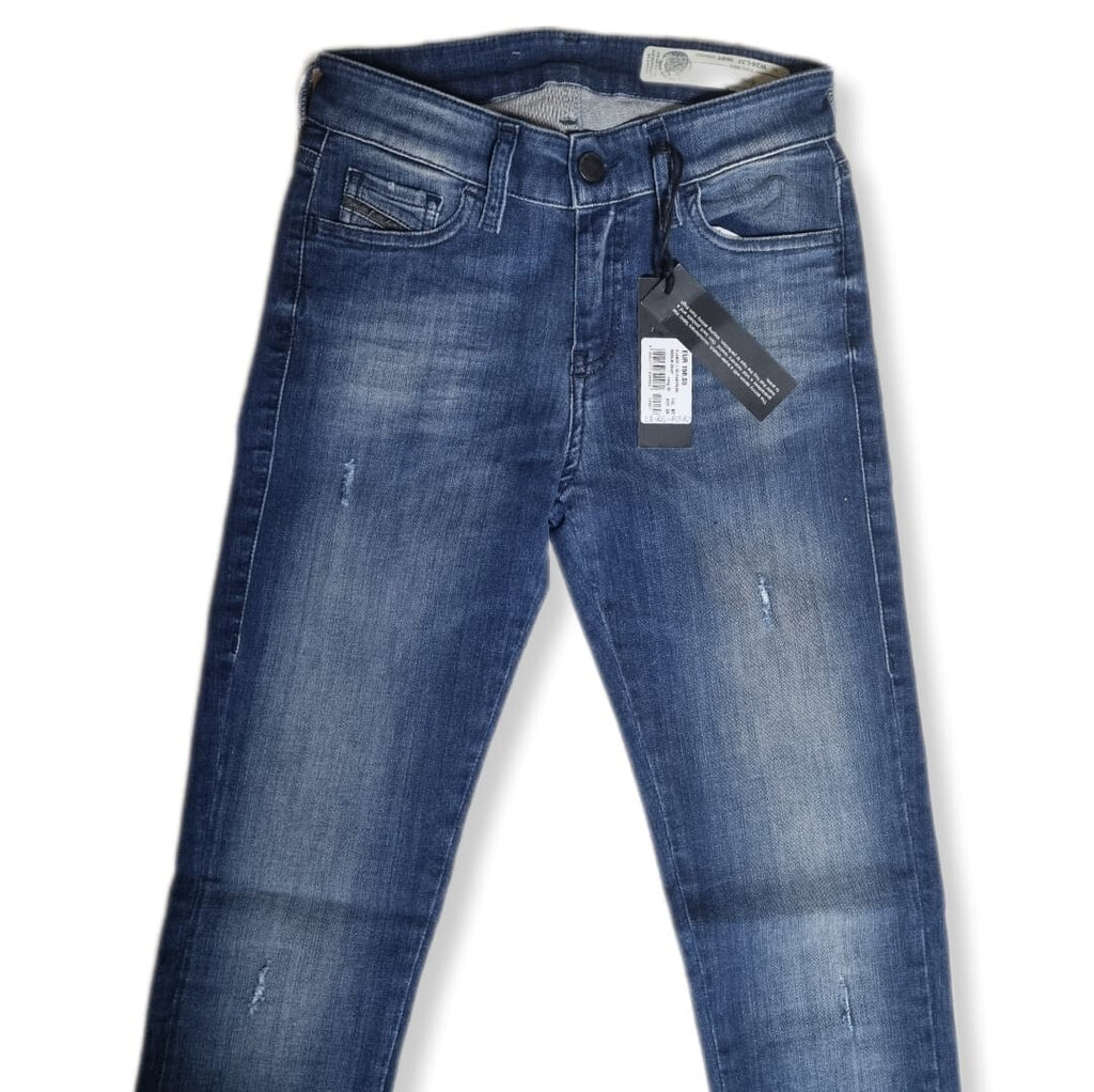 Diesel Damen Jeans Slandy Röhrenjeans Blau 084IY, 24W x 32L, Denim Hose