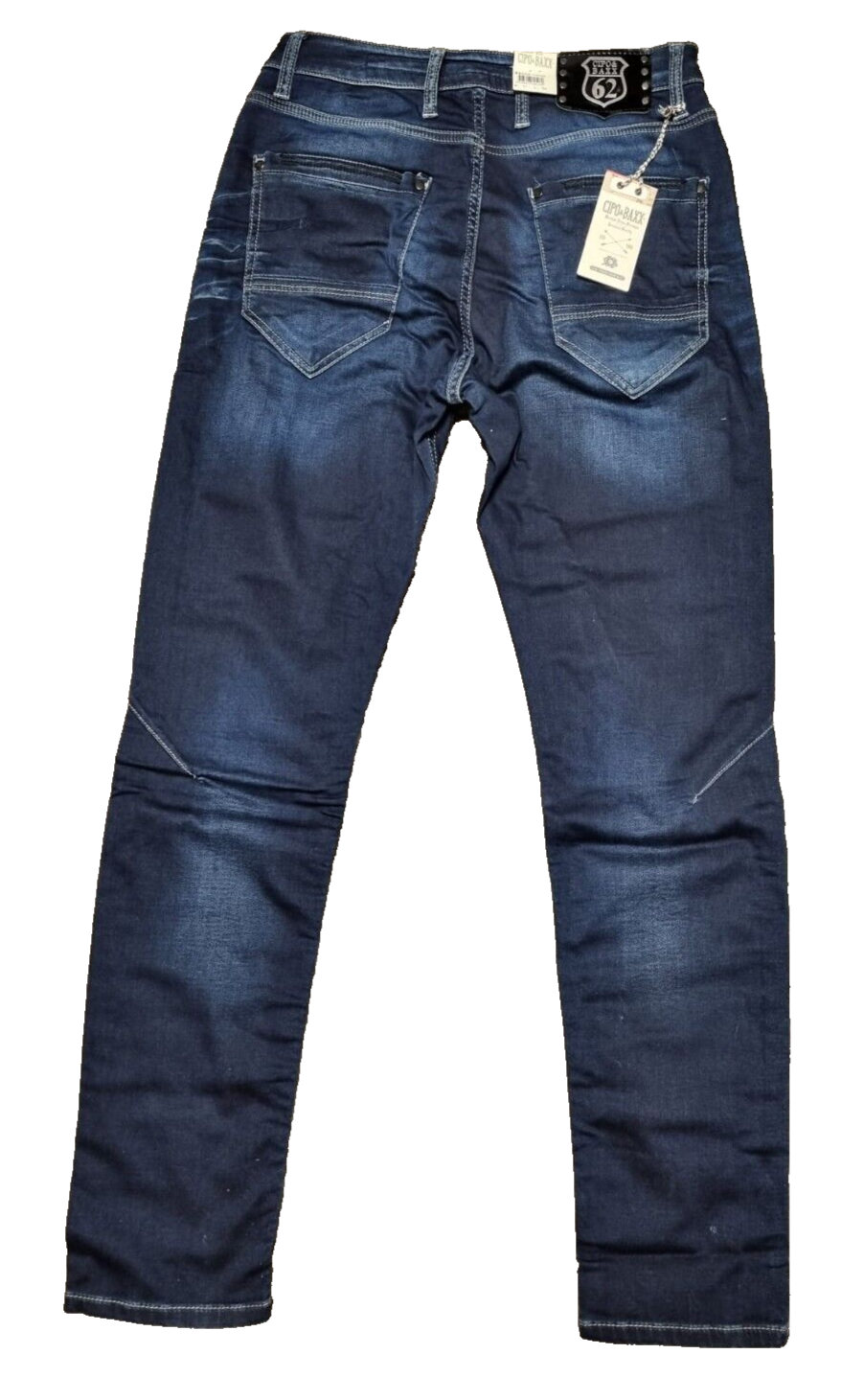 CIPO & BAXX Herren Jeans C44005 | Carrot Fit | Dunkelblau | W31 L32 Denim BR1C1