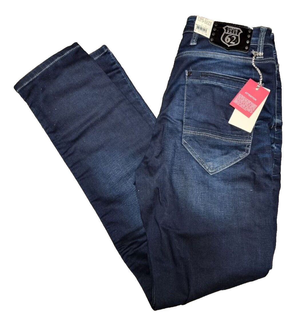 CIPO & BAXX Herren Jeans C44005 | Carrot Fit | Dunkelblau | W31 L32 Denim BR1C1