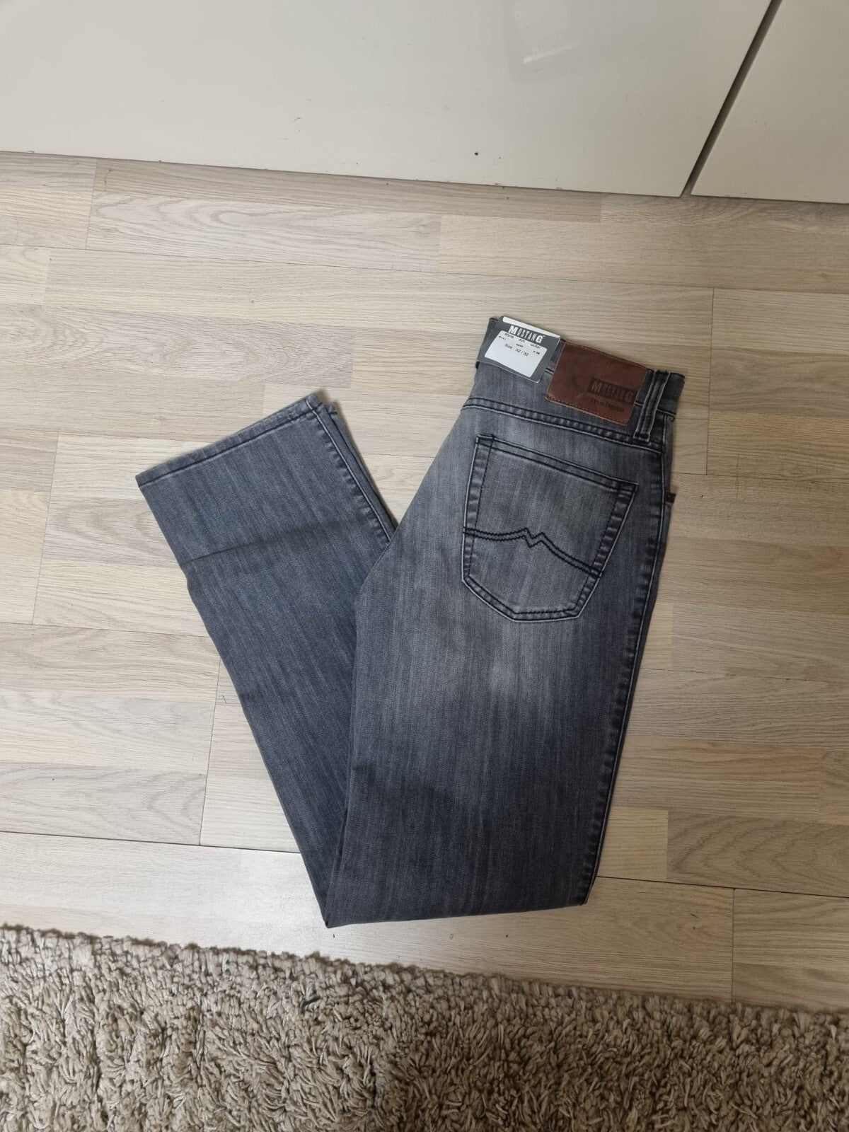 MUSTANG Herren Jeans Oklahoma Grau| Slim Medium Straight | W32 L32 | BR1C1