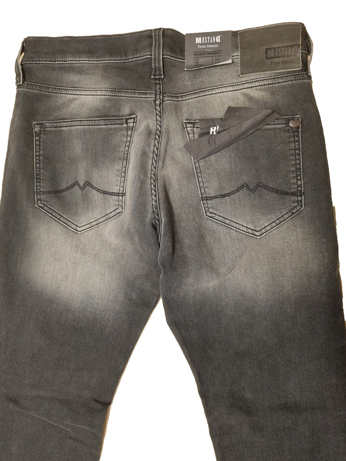 MUSTANG Herren Jeans Oregon Tapered K Grau W32 L32 Slim Fit Low Rise Tapered D6