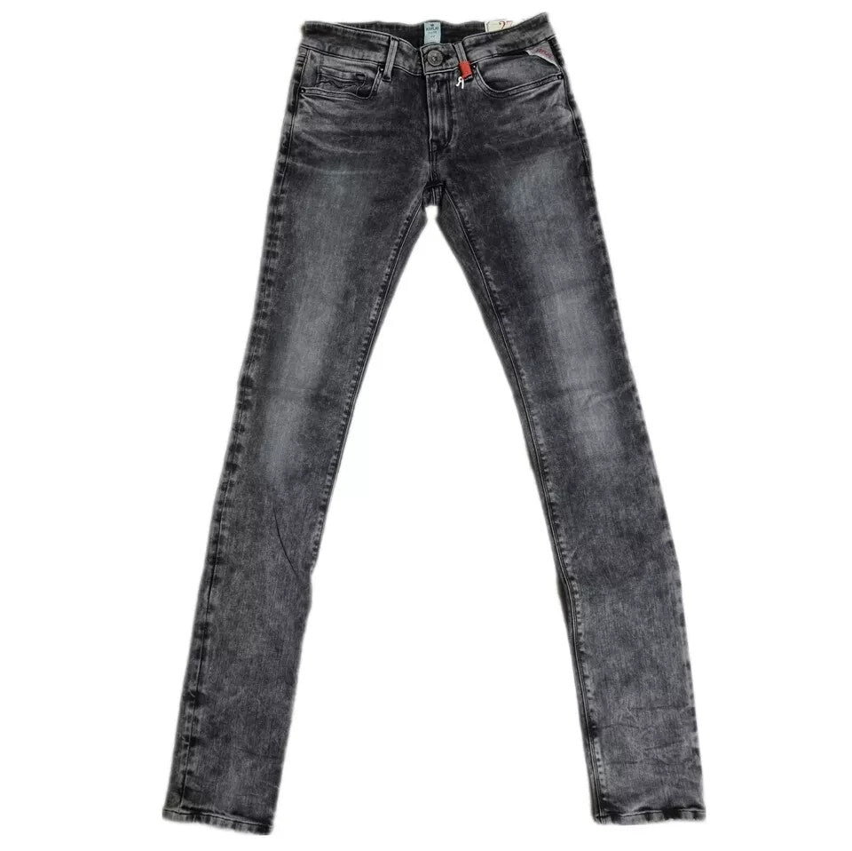 Replay Damen Jeans LUZ W27 Frauen Jeanshose WX689 Black Power Deni PL1C2