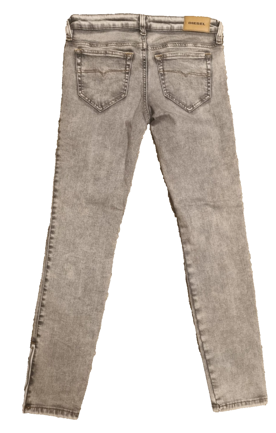 DIESEL Damen Jeans Skinzee-Low-Zip W28 L30 Grau Super Slim Skinny 00SGS9084UP M5