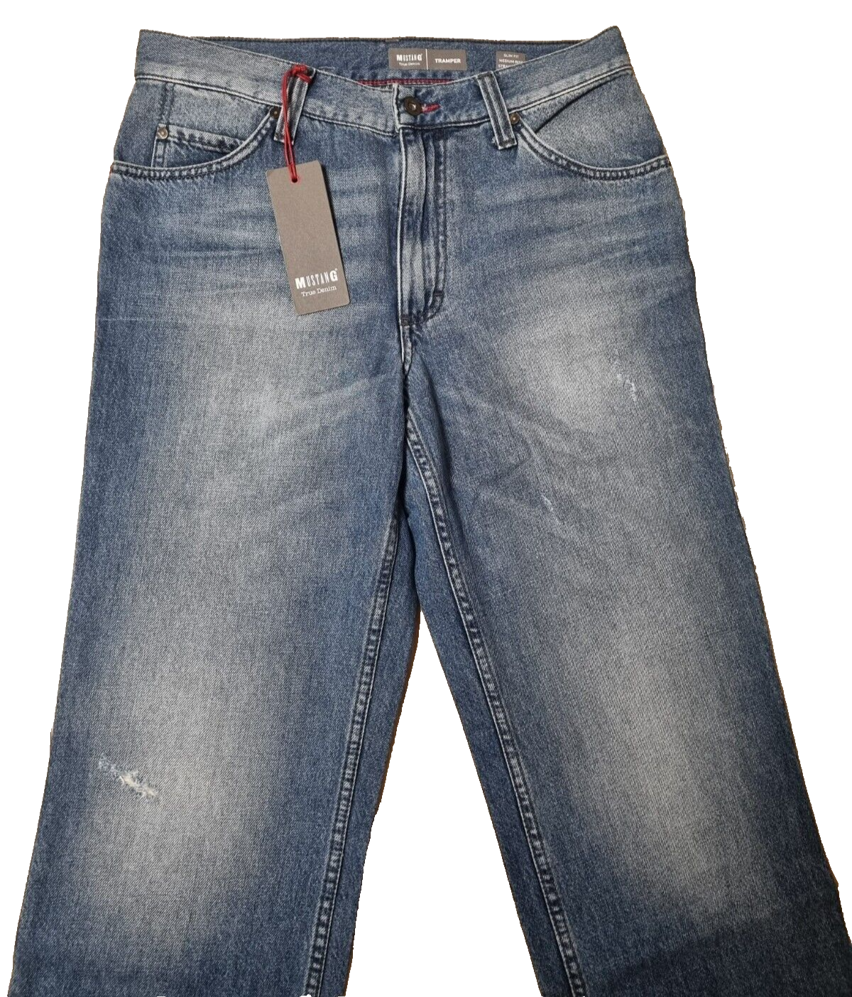 MUSTANG Herren Jeans Tramper Blau | Slim Medium Straight | W32 L32 Denim BR1C1