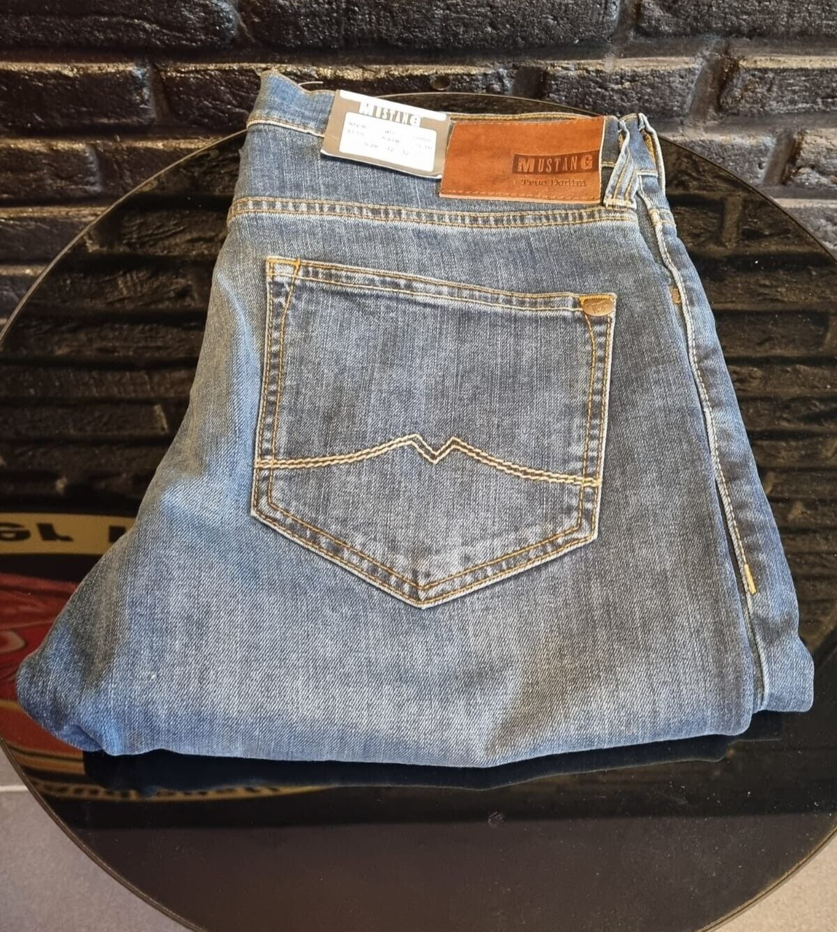 MUSTANG Herren Jeans Oregon Tapered W32 L32 Blau Slim Fit Low Rise