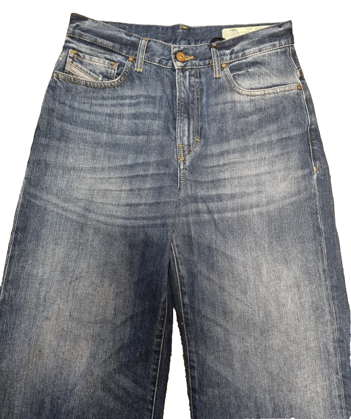 DIESEL Damen Jeans Widee High Waist Regular Straight Blau W28 L30 Stretch