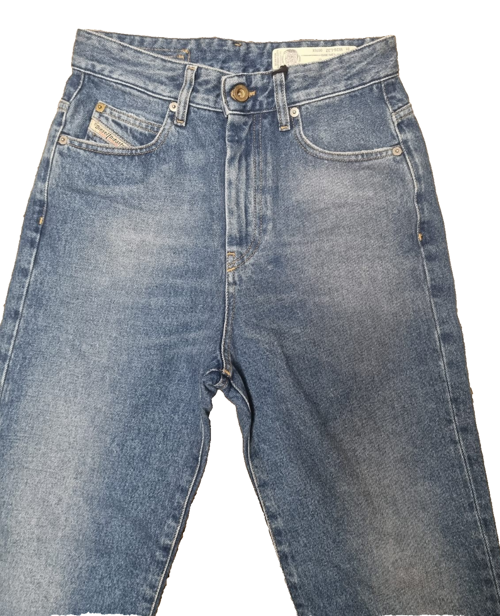 DIESEL Damen Jeans D-Eiselle W26 L32 Blau High Waist Regular Fit Made in Italy