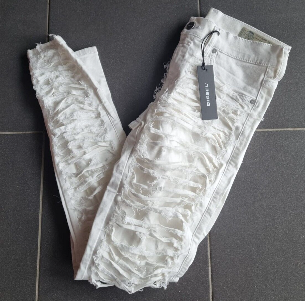 DIESEL Damen Jeans Dhary 00S594 084PG Weiß W25 W26 W27 W28 S Slim Sonderedition