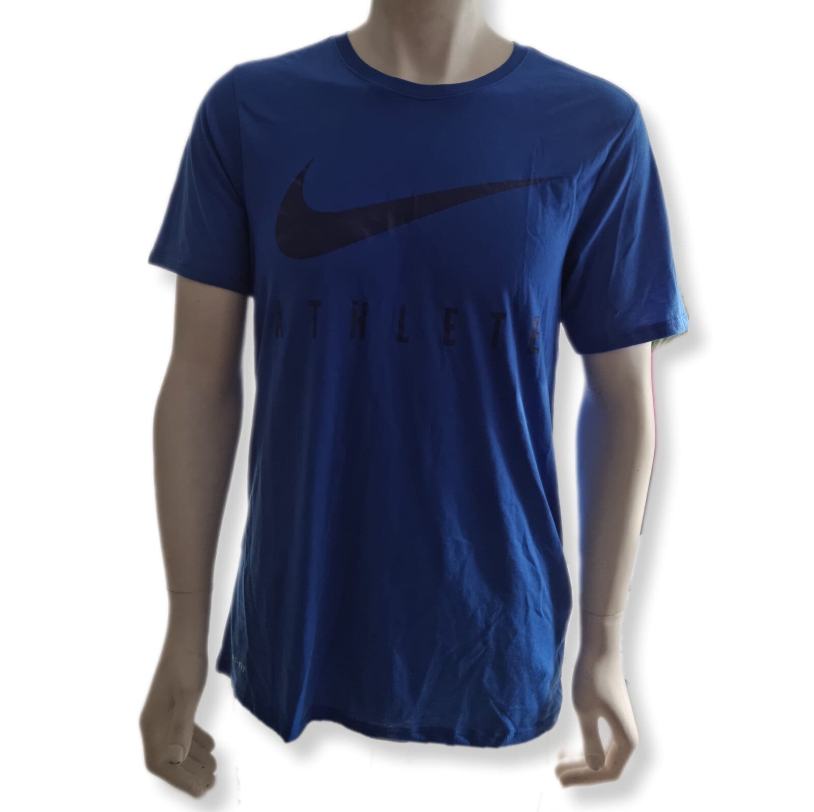 Nike Herren T-Shirt Athlete Blau Mens Tee Dry-Fit Training Sport Fitness Dri