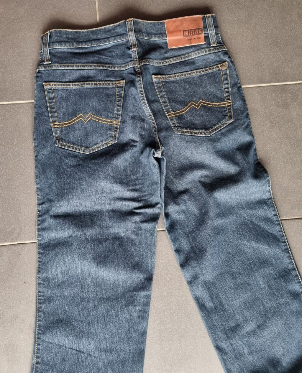 MUSTANG Herren Jeans Oklahoma W33 L36 Blau Slim Straight Medium Rise