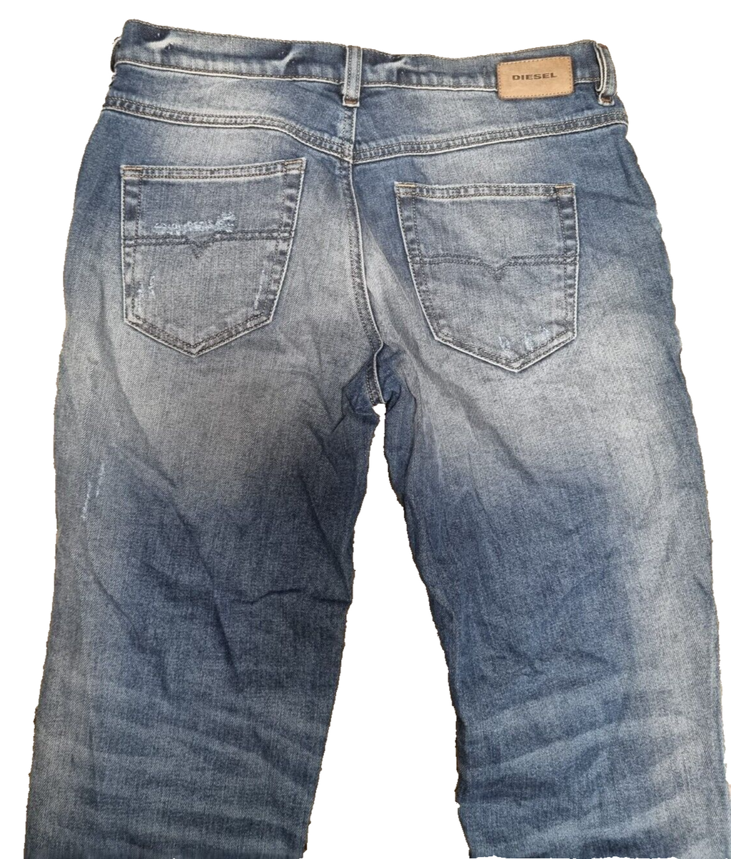 DIESEL Damen Jeans Belthy-Ankle Regular Slim Straight W27 L32 Blau SLR4B1