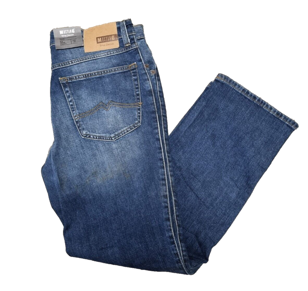 MUSTANG Herren Jeans Idaho W36 L30 Slim Straight LEG Blau 1005401 Denim HoseT1-5
