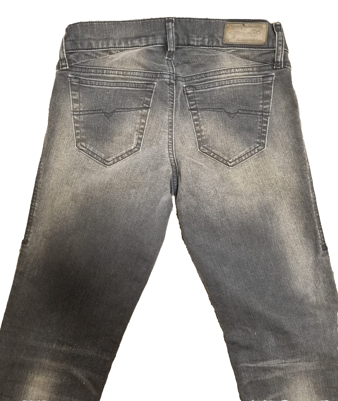 DIESEL Damen Jeans Getlegg W25 L30 Grau Stretch 00CSDM 0607Z Slim Skinny