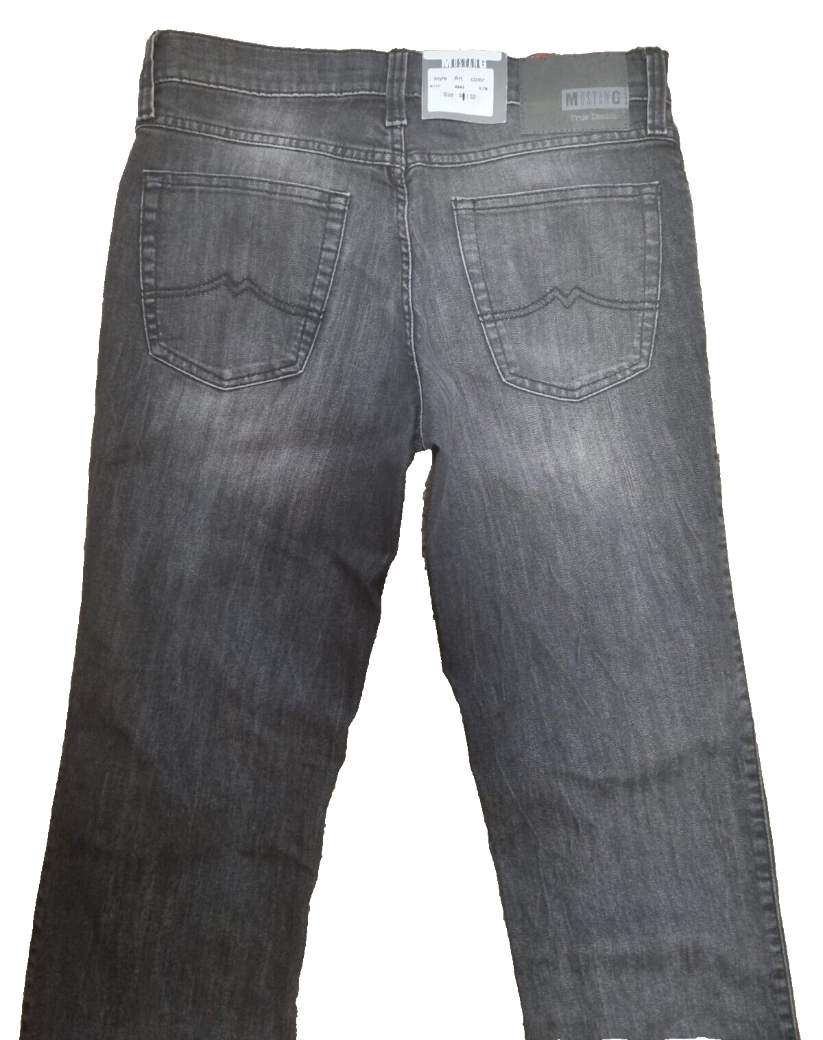 MUSTANG Oklahoma Slim Herren Jeans W31 L30 Schwarz Straight Fit BR3E3