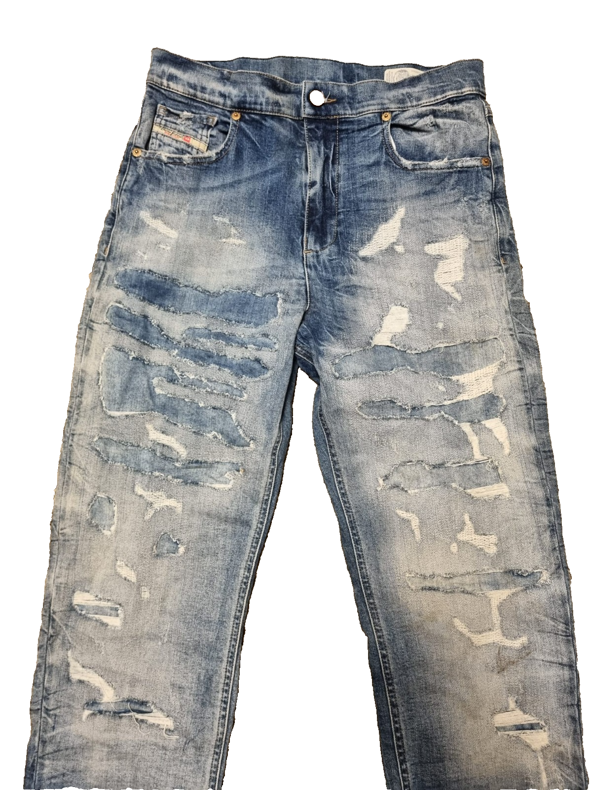 DIESEL Khali Damen Jeans W27 L32 Boyfriend Fit Blau Regular Waist M1