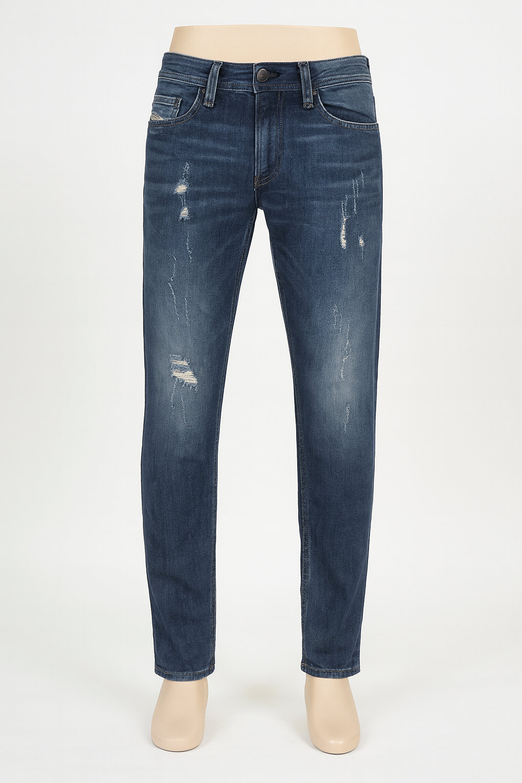 DIESEL Herren Jeans THAVAR W27 L30 Blau Slim Skinny Fit Designer Mode M1