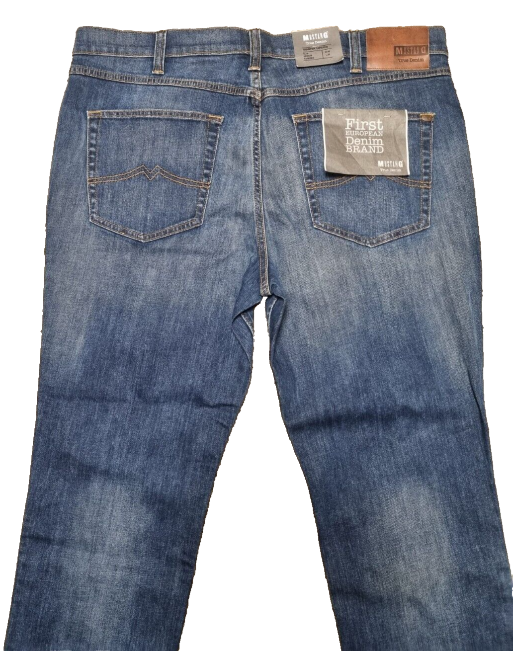 MUSTANG Herren Jeans Tramper Blau | Slim Fit Medium Rise Tapered Leg | W40 L30