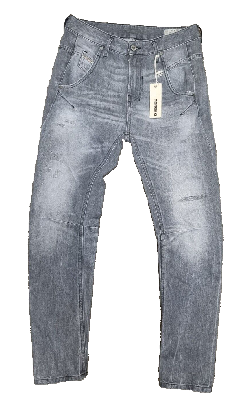 DIESEL Damen Jeans Fayza Relaxed Boyfriend Low Waist Grau W24 L32 SLR4B1