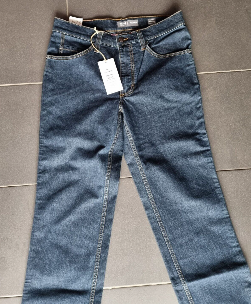 MUSTANG Herren Jeans Oklahoma W33 L36 Blau Slim Straight Medium Rise