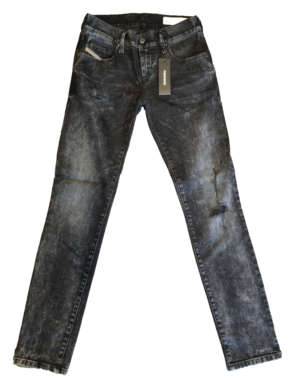 DIESEL Damen Jeans Grupee-RS Super Skinny Schwarz Sonderangebot W24 W25 W26 W31