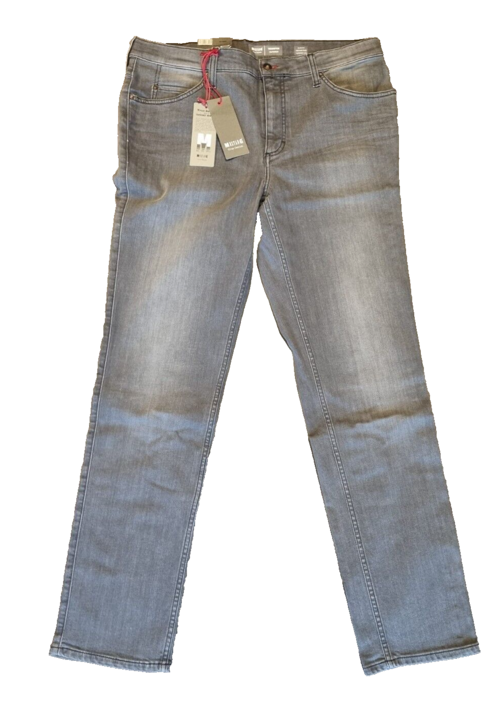 MUSTANG Herren Jeans Tramper Tapered W33 L32 Slim Fit Grau Medium Rise BR1E1