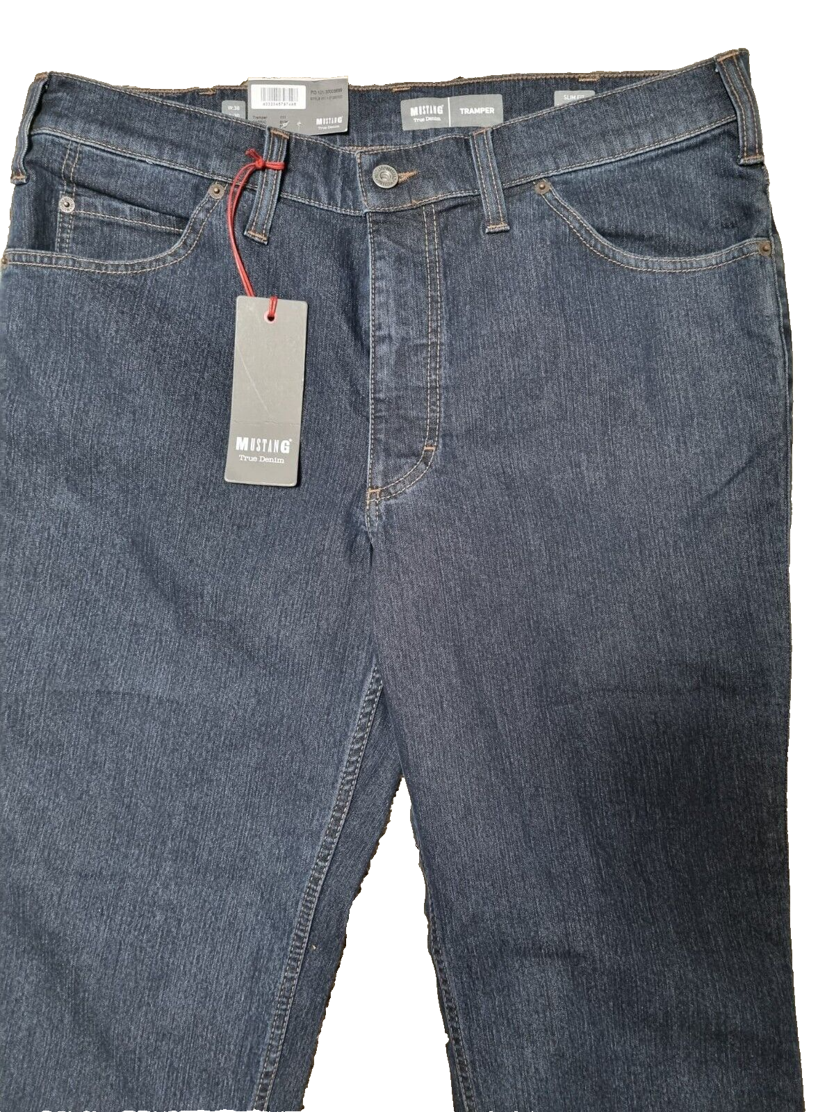 MUSTANG Herren Jeans TRAMPER W38 L30 Slim Fit Blau Straight Leg TOP Preis B3-3