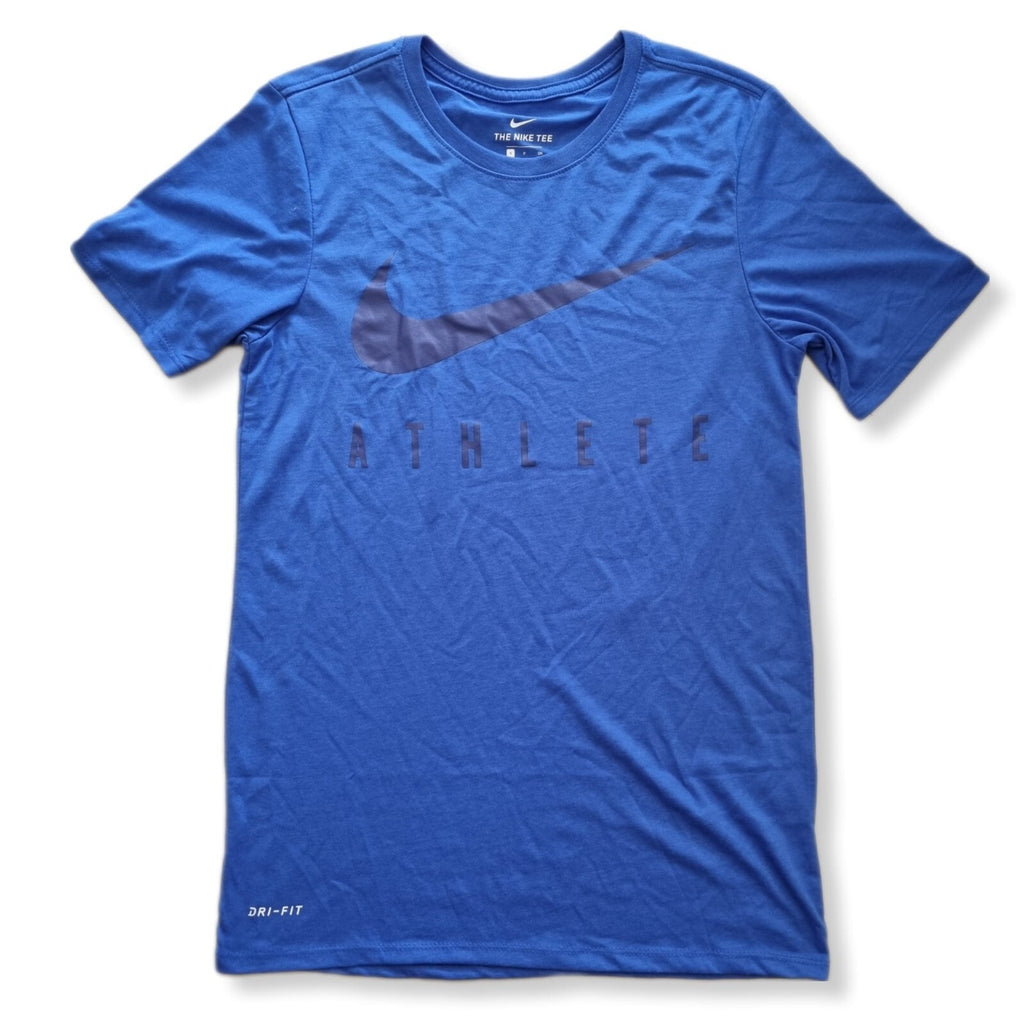 Nike Herren T-Shirt Athlete Blau Mens Tee Dry-Fit Training Sport Fitness Dri