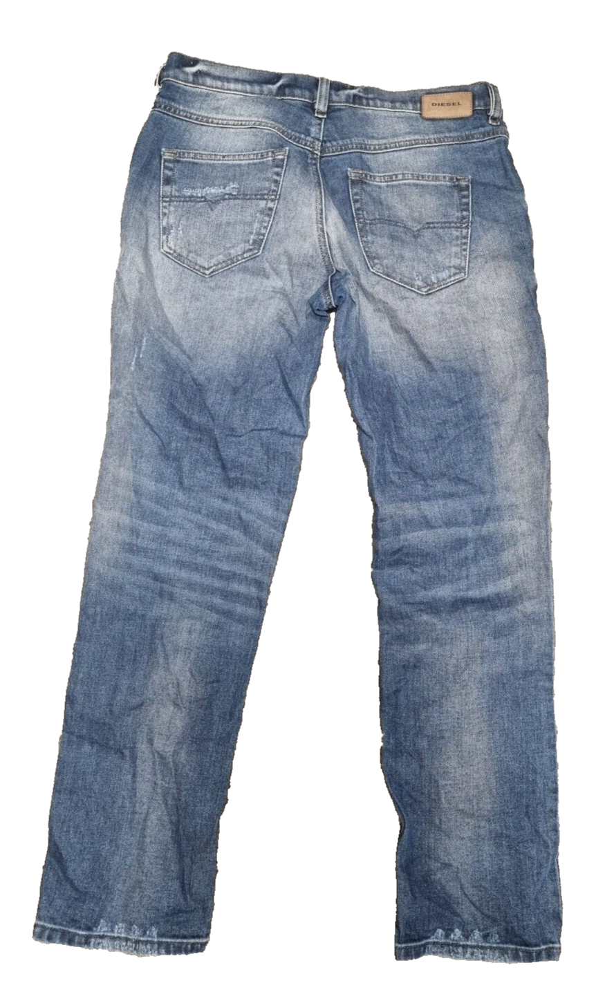 DIESEL Damen Jeans Belthy-Ankle Regular Slim Straight W27 L32 Blau SLR4B1